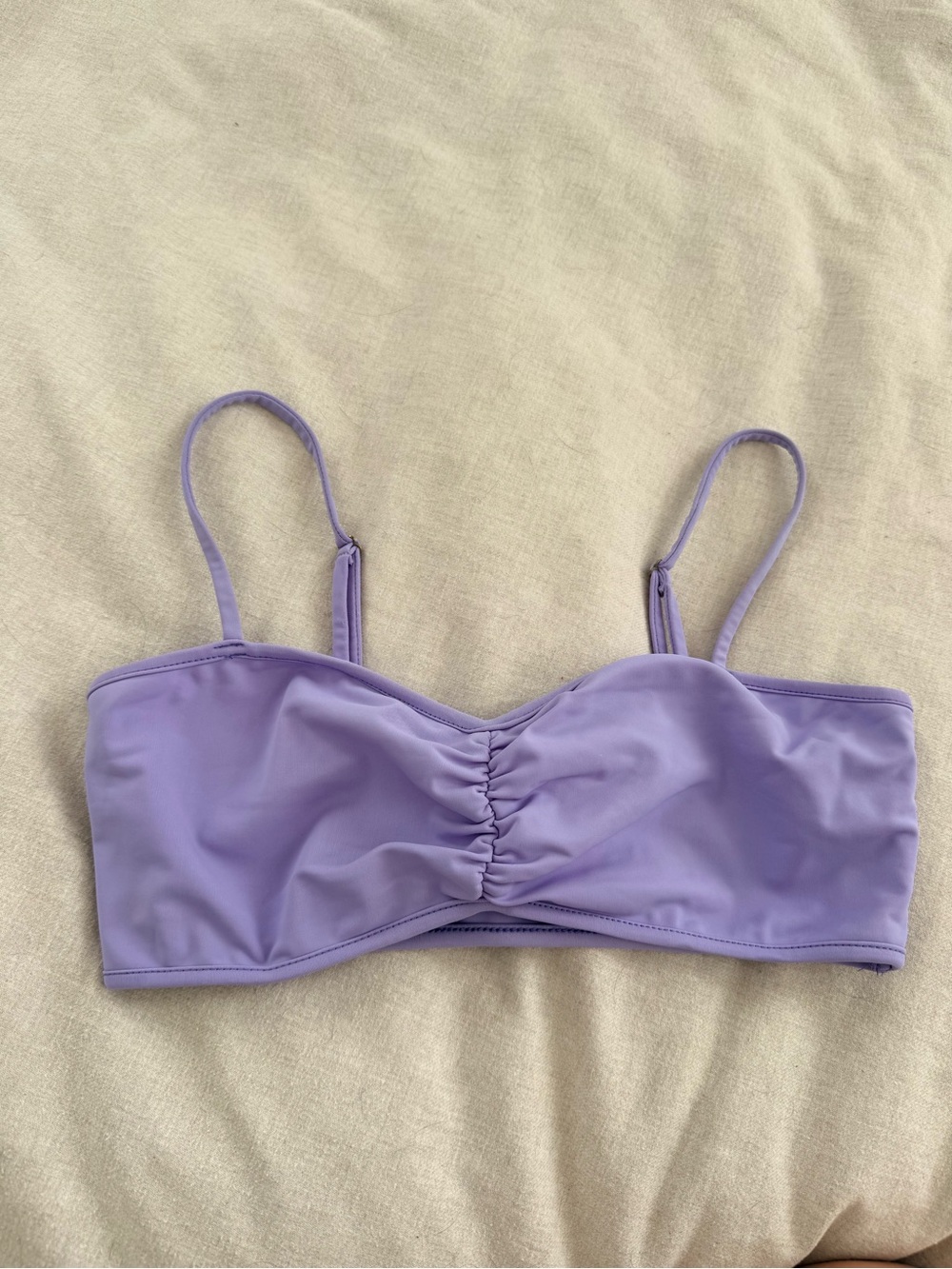 Lulu's Lavender Ruched Bikini Top